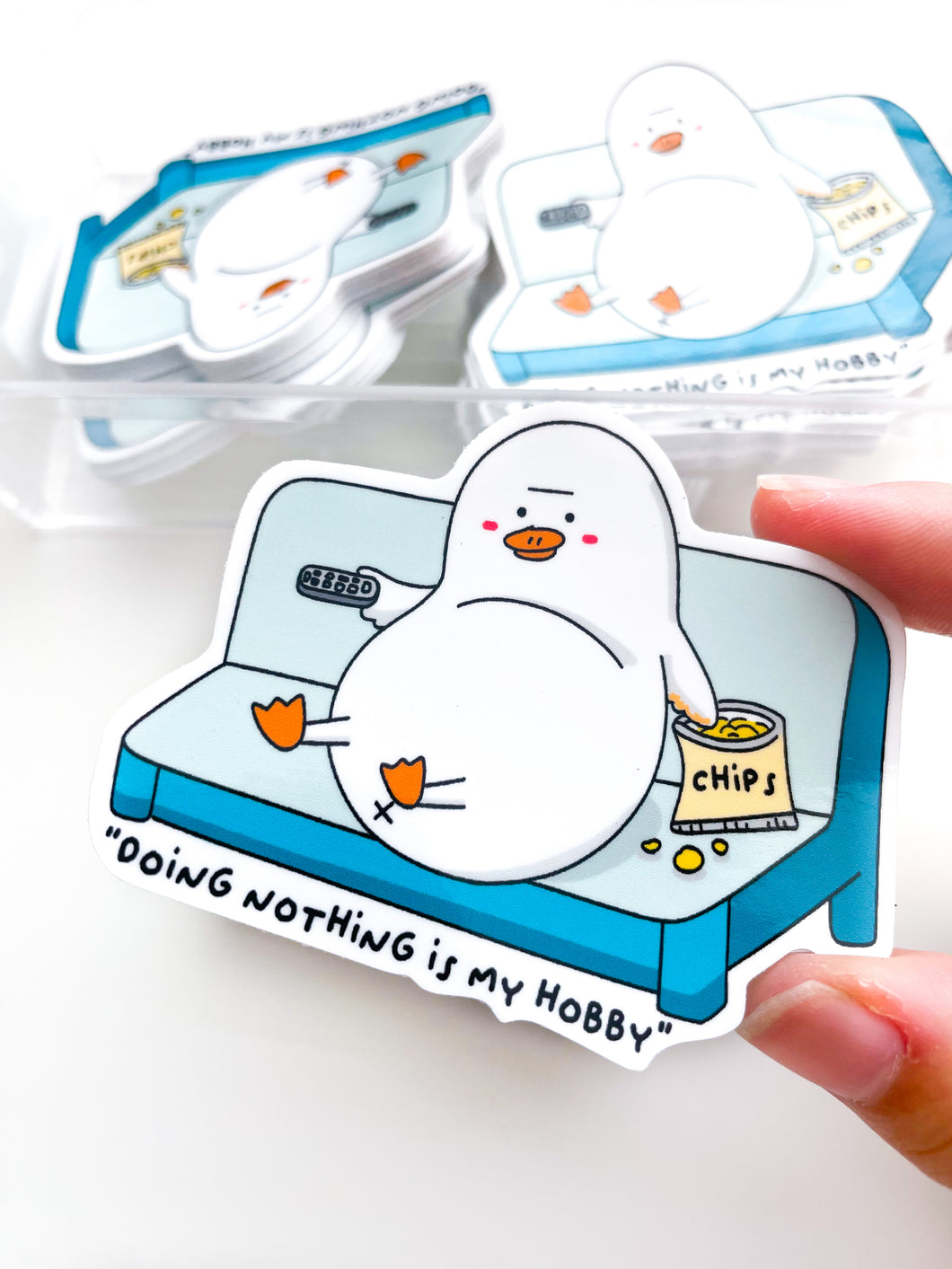 Doing Nothing Is My Hobby Duck Sticker