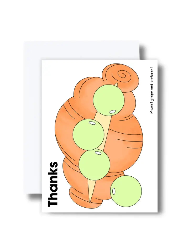 Grape Croissant Greeting Card