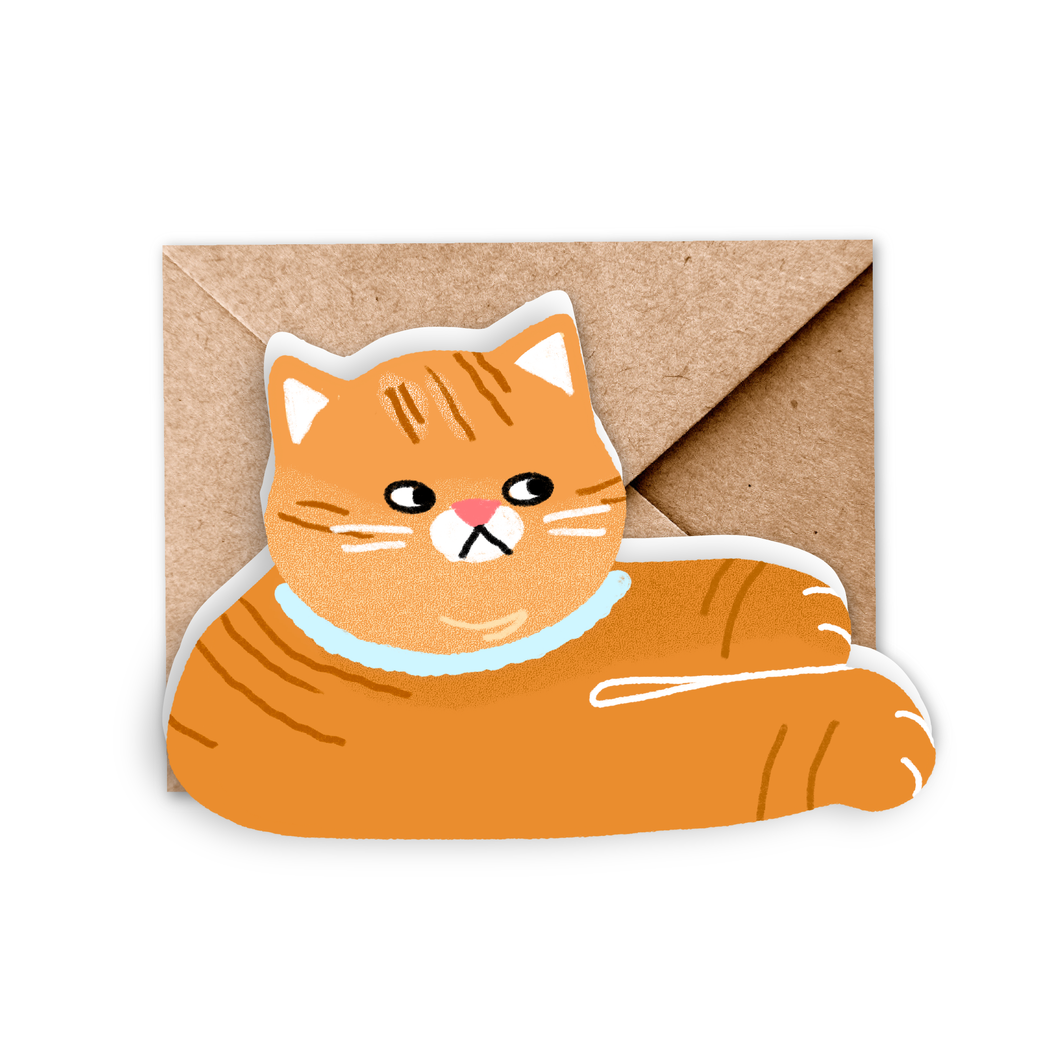Mini Orange Cat Greeting Card