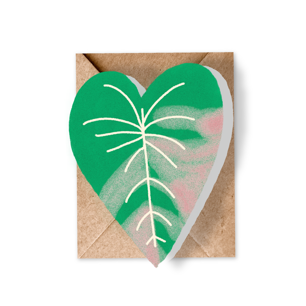 Mini Plant Leaf Greeting Card