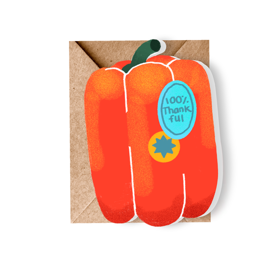 Mini Red Bell Pepper Greeting Card