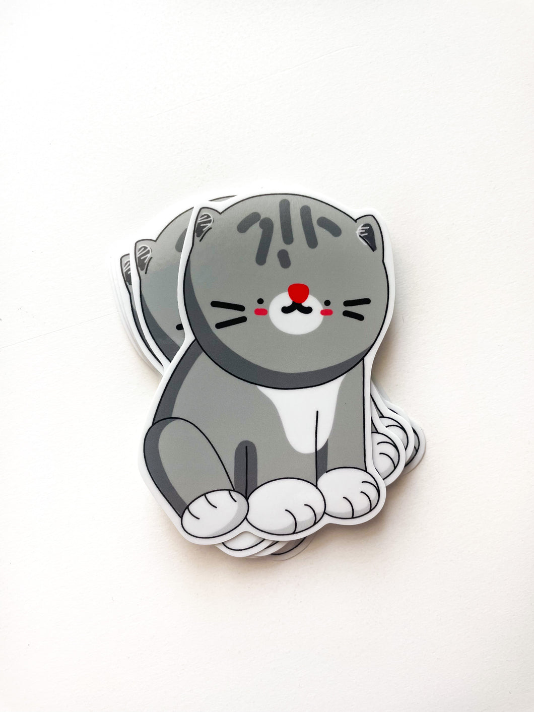 Gray Tabby Cat Sticker